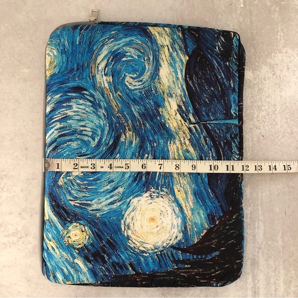 Van Gogh Starry Night Fabric Laptop Sleeve Soft Computer Case NEW - Picture 9 of 9